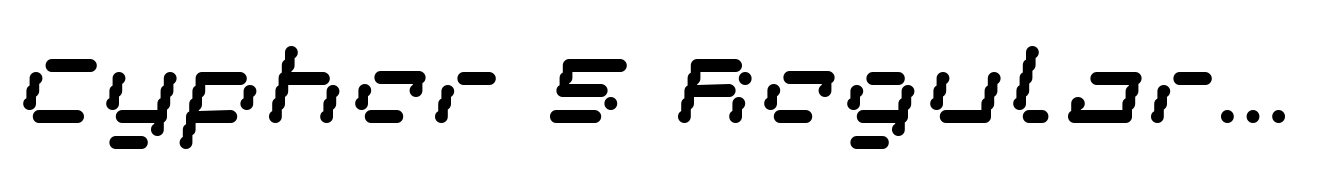 Cypher 5 Regular Italic